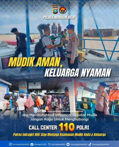 Hadapi Arus Mudik Lebaran Idul Fitri 1446 H, Polres Inhil Dirikan 4 Posko