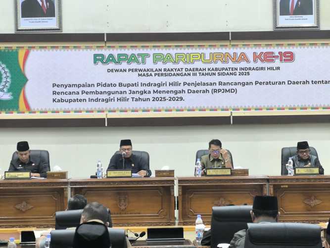 DPRD Inhil Gelar Rapat Paripurna ke-19 Masa Persidangan III Tahun 2025