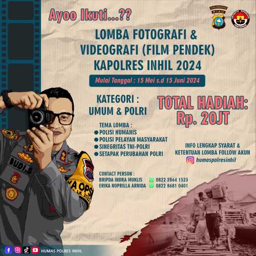 Polres Inhil Gelar Lomba Fotografi dan Videografi, Total Hadiah 20 Juta