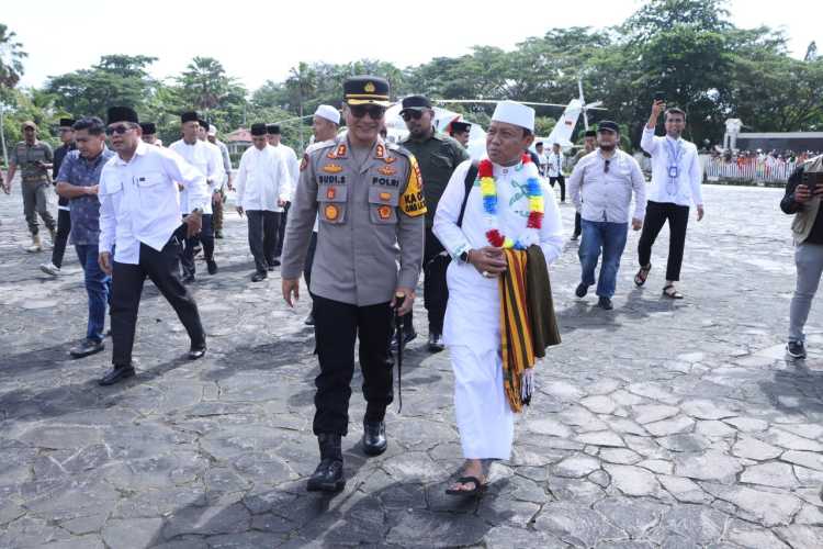 Kapolres Inhil Pimpin Pengamanan Kegiatan Tablig Akbar Ustadz Das’at Latif