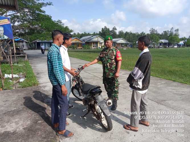 Serka J.Sialagan Ingatkan Pelajar Lengkapi Kendaraan Bermotor Sesuai Standar