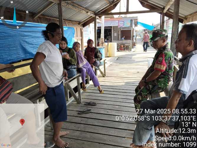 Silaturahmi dan Himbauan Keamanan,Komsos Babinsa di Akhir Ramadhan