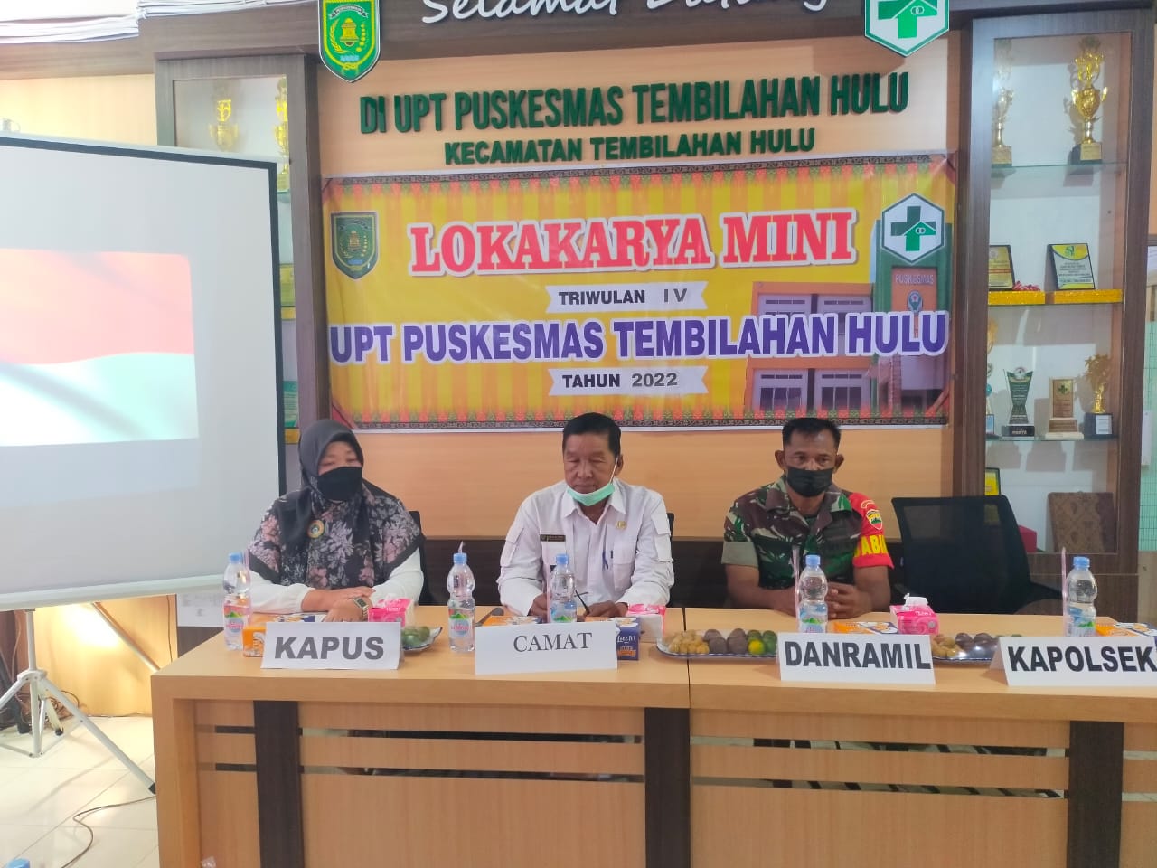 Babinsa Tembilahan Hulu Wakili Danramil Rapat di Puskesmas Tembilahan Hulu