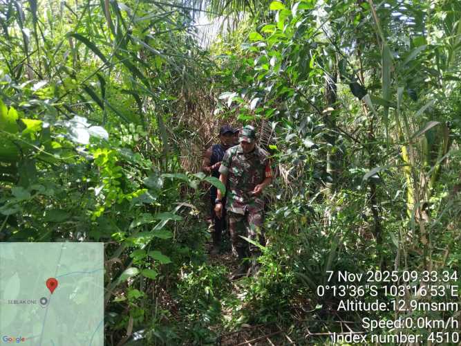 Babinsa dalam patroli tapal batas mencegah konflik agraria: