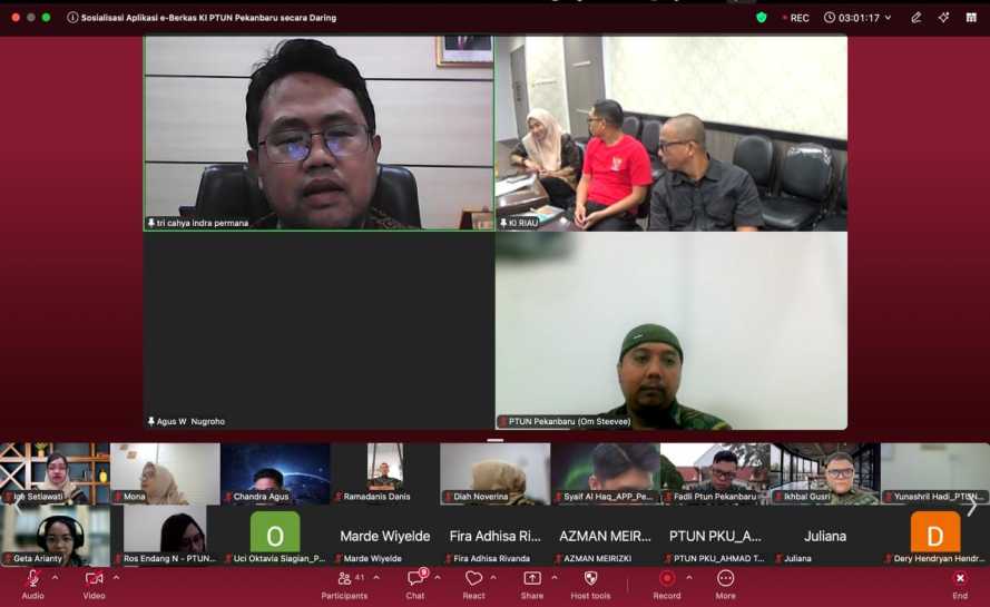 PTUN Pekanbaru dan Komisi Informasi Perkuat Sinergi Keterbukaan Informasi melalui Inovasi Aplikasi e-Berkas KI