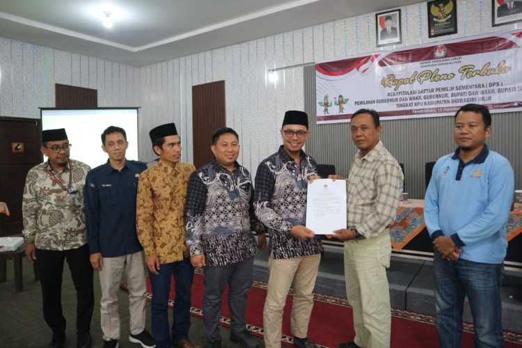 Rapat Pleno Terbuka DPS, KPU Kabupaten Indragiri Hilir  Tetapkan 514.817  Pemilih