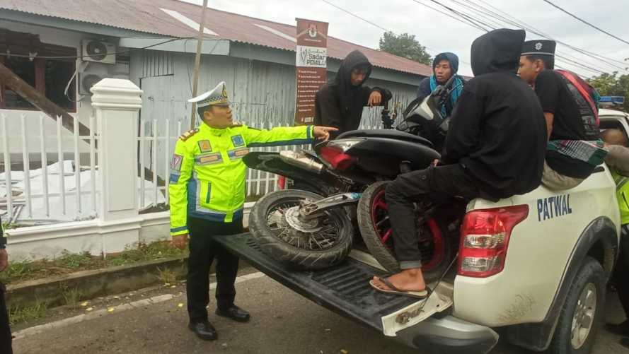 Satlantas Polres Inhil Berhasil Laksanakan Pengawasan Balap Liar