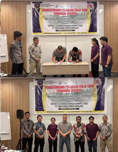 Kepala KSOP Kelas IV Tembilahan Teken Kerja Sama Penggunaan Perairan TUKS