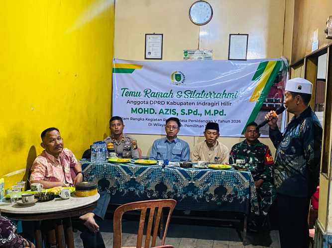 Kawal Aspirasi Warga, Kapolsek Enok IPTU Parsaulian Simanjuntak Hadiri dan Amankan Reses Anggota DPRD Inhil