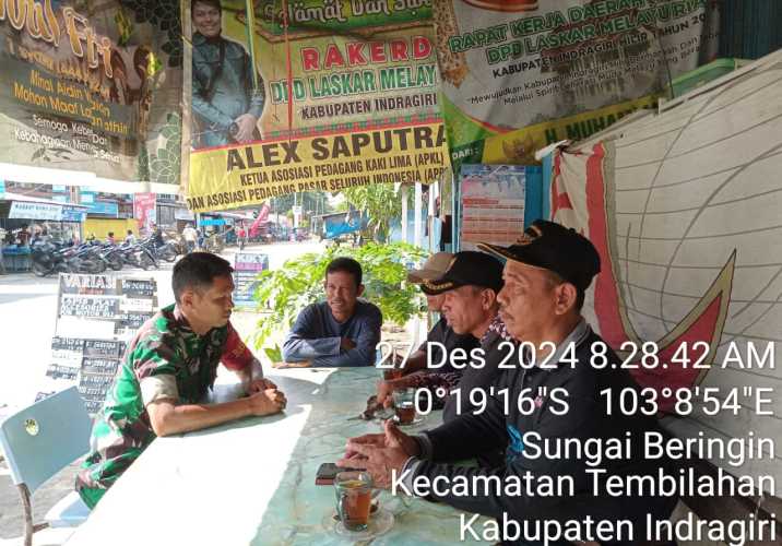 Pembinaan Kamtibmas, Babinsa Sungai Bringin Jalin Silaturahmi dengan Warga