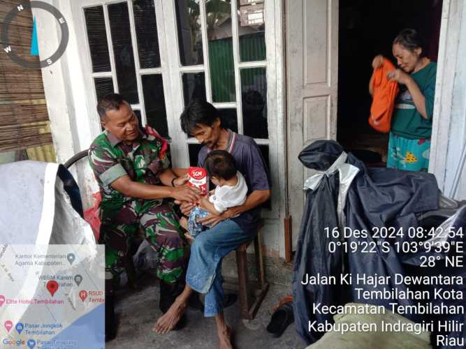 Babinsa Peduli Kesehatan Anak: Program Cegah Stunting di Tembilahan Berhasil