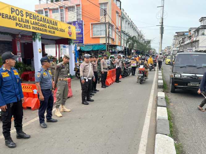 Koramil 01/Tembilahan Gelar Operasi Lilin Lancang Kuning 2024 di Pasar Air Mancur