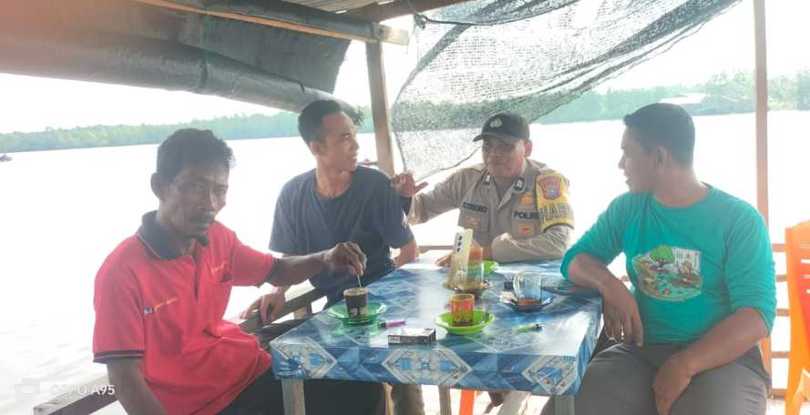 Bhabinkamtibmas Desa Bakau Aceh Koordinasi Pendataan Lahan Jagung  Dukung Swasembada Ketahanan Pangan