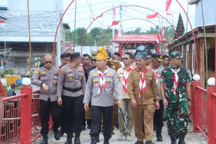 Perkuat Sinergitas dan Pelestarian Lingkungan, Dandim 0314/Inhil Dampingi Kunjungan Kerja Kapolda Riau di Kecamatan Concong