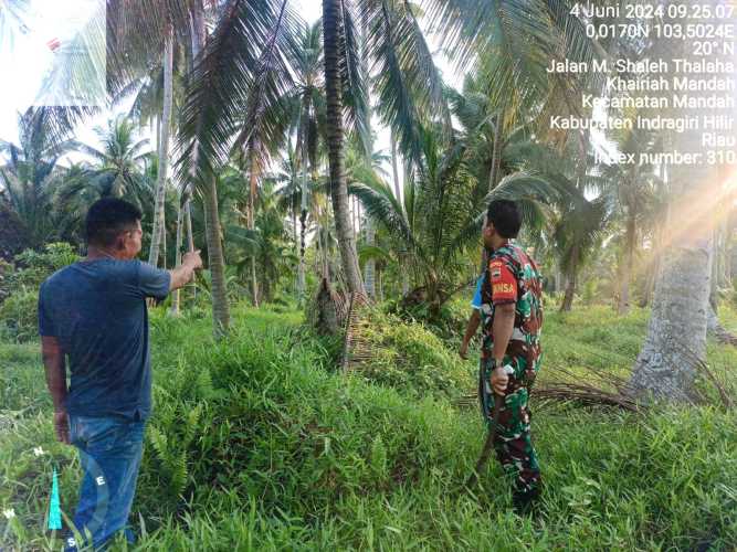 Babinsa Mandah Laksanakan Patroli Terbuka secara kontinue