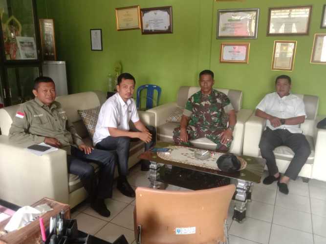 Danposramil 01/Tembilahan Menjaga  sinergitas antara TNI dan Pemerintah Kecamatan Tembilahan Hulu