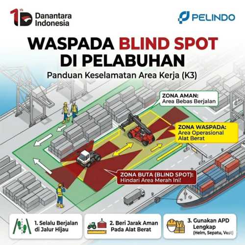 “Waspada Blind Spot! GM Riky Armadi Tekankan 3 Zona Keselamatan di PT Pelindo Regional 1 Tembilahan”
