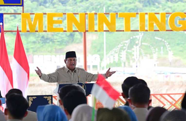 Resmikan Lima Bendungan, Presiden Prabowo Tegaskan Komitmen Mengabdi kepada Bangsa dan Rakyat
