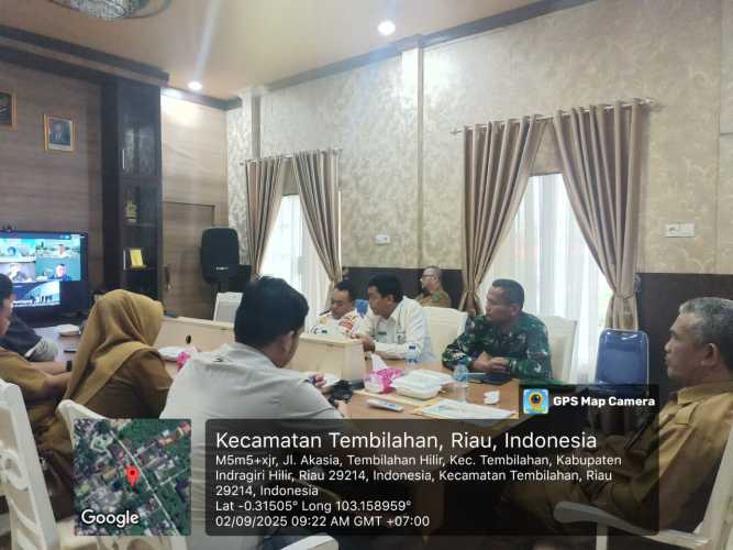 Serma Nuryadi Wakili Dandim 0314/Inhil dalam Rakor Pengendalian Inflasi