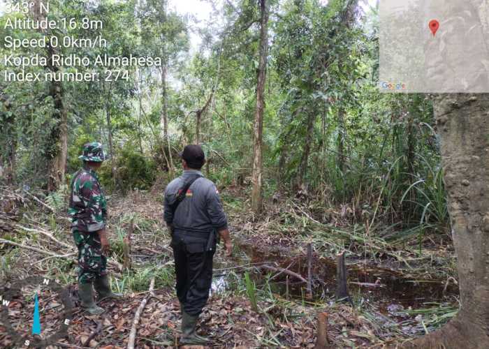 Babinsa Menjaga Suhu Aman di Lahan Gambut