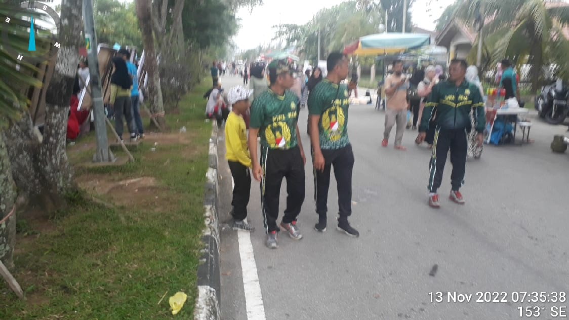 Seluruh Anggota Koramil 01/Tembilahan Ikuti Jalan Bersama Memperingati Hari Kesehatan Nasional