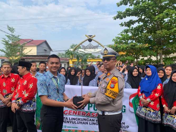 Melalui Green Policing,Satlantas Polres Inhil Harapkan Generasi Muda yang Tertib Lalu Lintas dan Peduli Lingkungan
