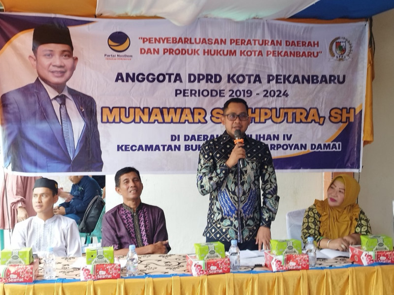 Munawar Syahputra SH Memaparkan dan Mempresentasikan Perda Kota Pekanbaru Nomor 4 Tahun 2021