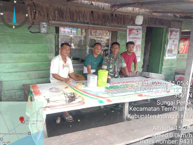 Danposramil 01/Tembilahan  Melaksanakan Pembinaan Teritorial di Wilayah Ring 1 PLTU Tembilahan