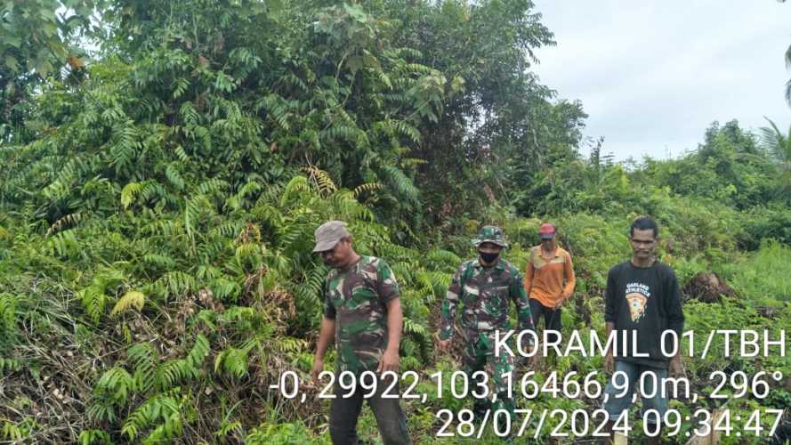 Sertu Jondri Babinsa Koramil 01/Tembilahan Himbau warga Binaan  Tidak Membakar