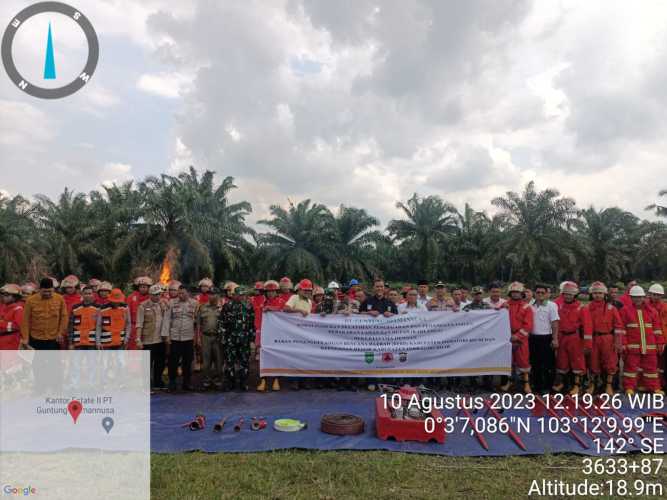 Serka J.M Sialagan Menghadiri Kegiatan Sosialisasi dan Latihan Gabungan Pencegahan Karhutlah