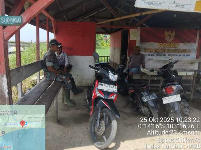 Babinsa Koramil 12/Batang Tuaka Ajak Warga Jaga Kerukunan Lewat Komduk Kampung Pancasila