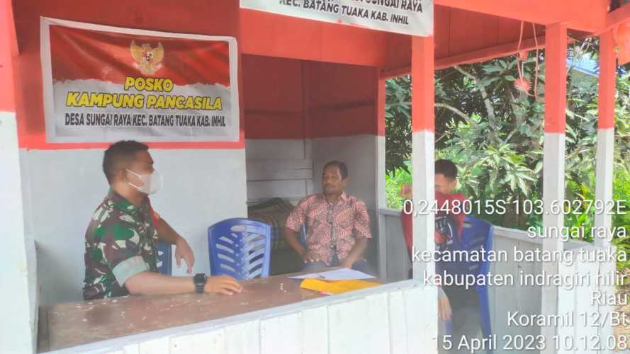 Dengan Fasilitas Pos Kampung Pancasila, Babinsa Leluasa Memberikan Sosialisasi