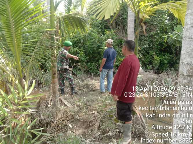 Danposramil Tembilahan Laksanakan Screening dan Patroli Tapal Batas Wilayah