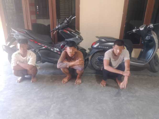 Polsek Kota Kisaran Tangkap Tiga Anggota Geng Motor Pelaku Penyerangan dan Pengrusakan