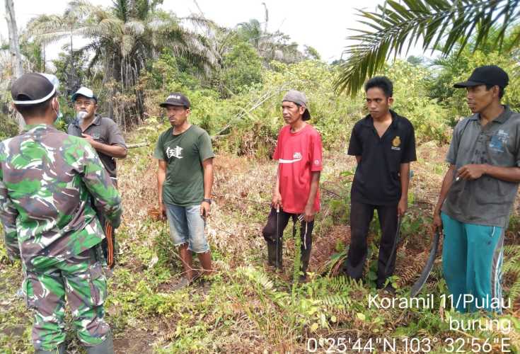 Sertu Ratno Mawas Diri Terhadap Karhutlah di wilayahnya