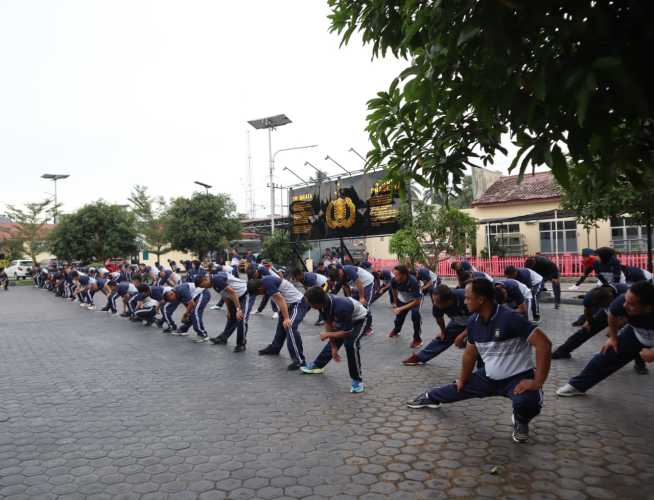 Polres Batu Bara Laksanakan Program Olahraga Sehat dan Bugar