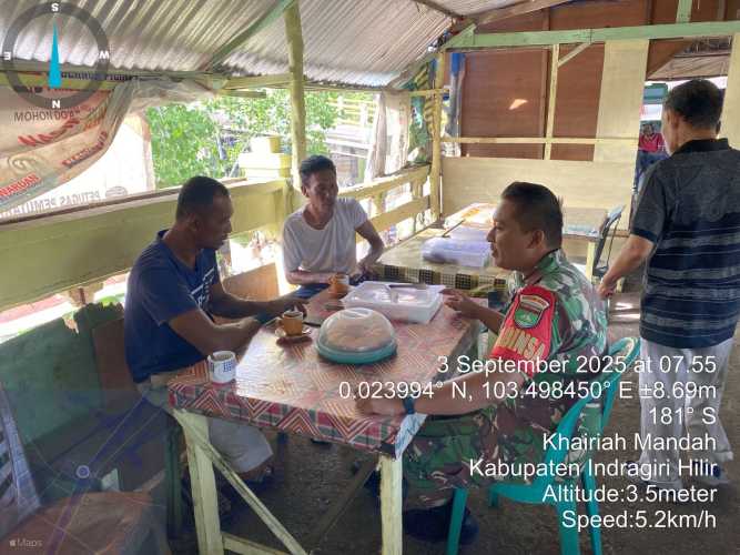 Babinsa Koramil 08/Mandah Dorong Legitimasi Hukum untuk Perangi Penyebaran Hoaks
