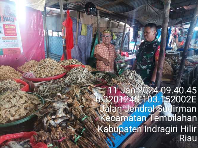 Serda Miskal Adakan Komunikasi Dengan Para Pedagang di Pasar Tembilahan