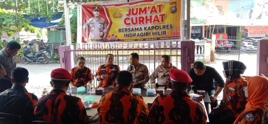 Jumat Curhat Polres Inhil Bersama Ormas Pemuda Pancasila