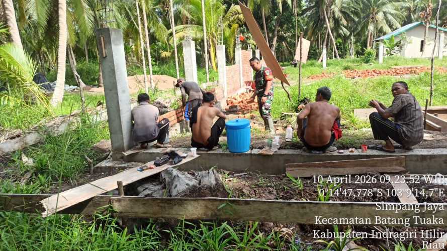 Babinsa Simpang Jaya Dorong Percepatan Pembangunan Koperasi Desa Merah Putih