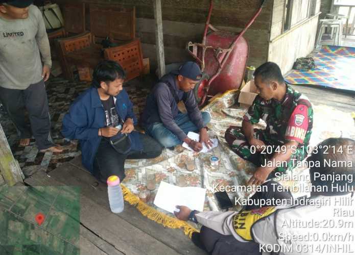 Babinsa Koramil 01/Tembikajan  Kodim 0314/Inhil Sukses Laksanakan Rekonsiliasi Sosial dan Pendataan Infrastruktur Pertanian