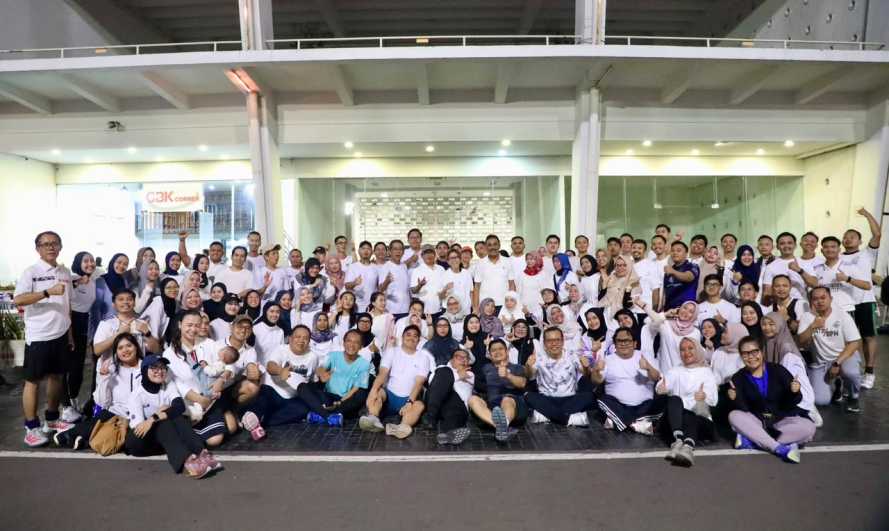 Rehat Sejenak dari Aktivitas Kantor, Kementerian ATR/BPN Adakan Slow Run Rutin Sepulang Kerja