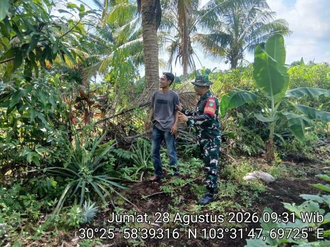 Babinsa Sungai Danai Terus Tingkatkan Intensitas Patroli Tapal Batas Wilayah