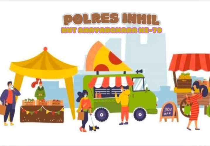 HUT Bhayangkara ke-79: Polres Inhil Hadirkan 79 Stand Jajanan Gratis untuk Warga Inhil