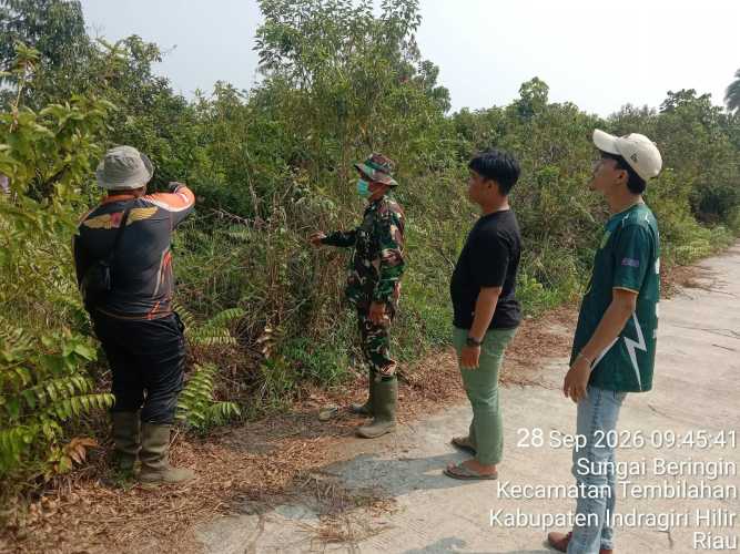 Gandeng Warga Lokal, Babinsa Serma Nuryadi Mantapkan Sinkronisasi Batas Wilayah Tembilahan Hilir