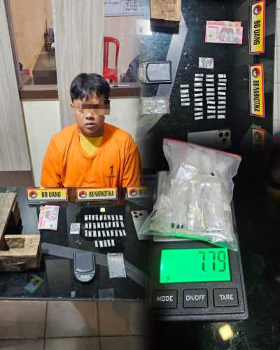 Satres Narkoba Polres Inhil Ungkap Peredaran Sabu, Seorang Pengedar Diamankan dengan Barang Bukti 7,79 Gram