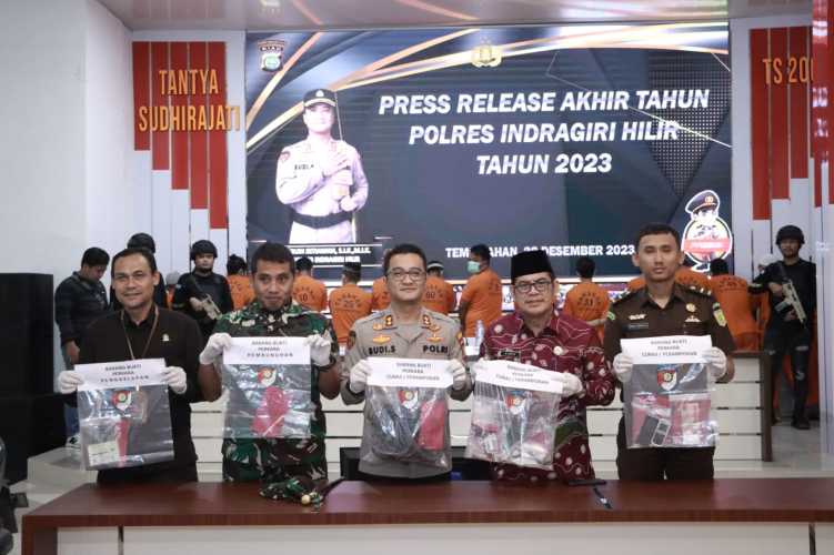 Kapolres Inhil Paparkan Refleksi Akhir Tahun 2023