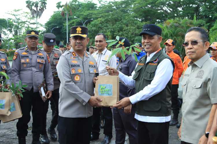 Pemkab Inhil Gelar Apel Siaga Karhutla 2026, Kapolres Inhil Sosialisasikan Green Policing dan Sebar Maklumat Larangan Membakar Lahan