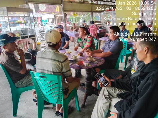 Babinsa Sungai Luar Merangkul Tokoh Pemuda, Bentengi Generasi Muda dari Perbuatan Tercela