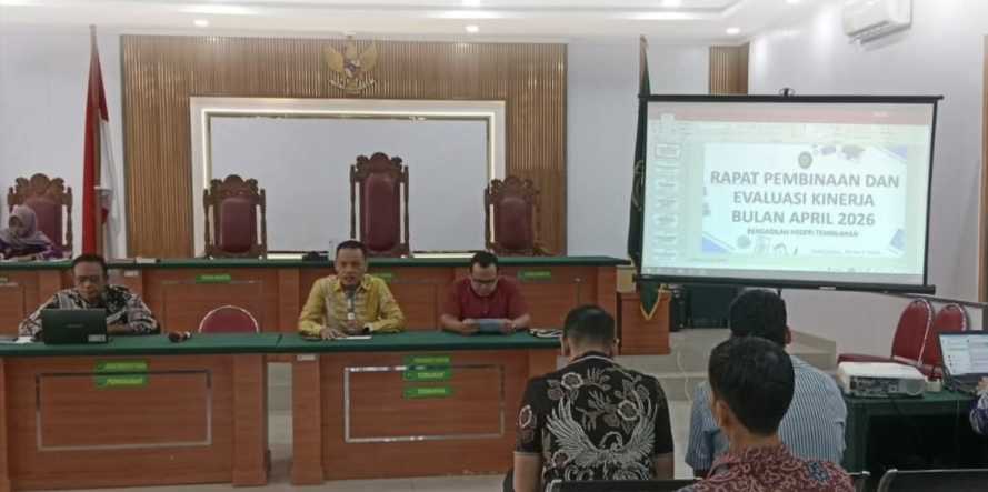Perkuat Kualitas Putusan dan Layanan, Pengadilan Negeri Tembilahan Adakan Rapat Pembinaan & Evaluasi April 2026